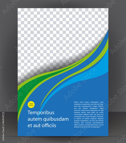 Magazine, flyer, brochure, cover layout design print template