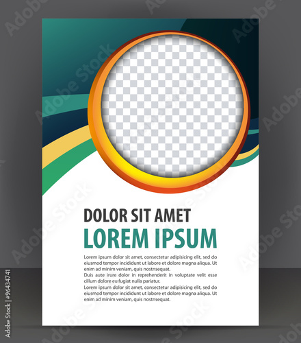 Magazine, flyer, brochure, cover layout design print template