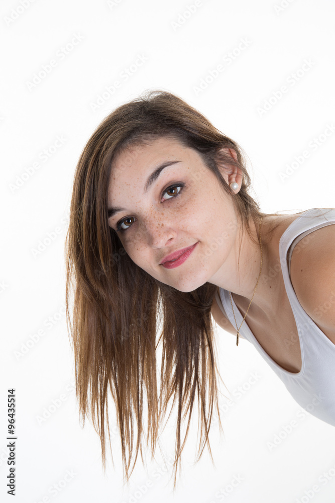Studio portrait of a beautiful and lovely young woman Studio portrait of a beautiful and lovely young woman