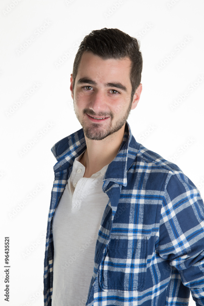 Portrait of young latin man isolated on white Portrait of young latin man isolated on white