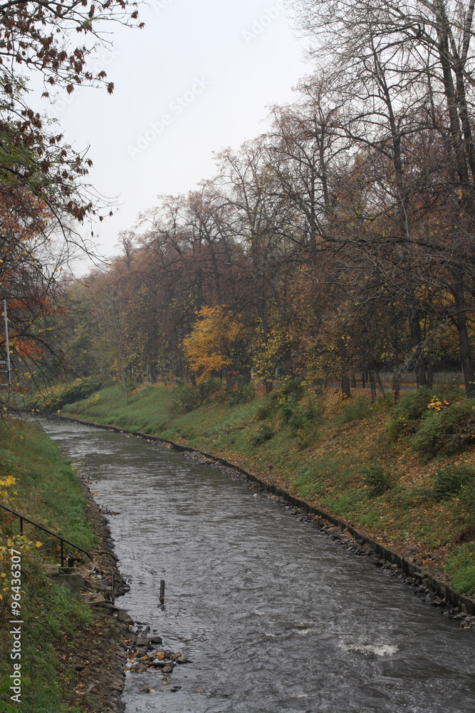 Flusslauf, River, in der Nähe von Gliwice, Polen, Autumn 2013 Flusslauf, River, in der Nähe von Gliwice, Polen, Autumn 2013