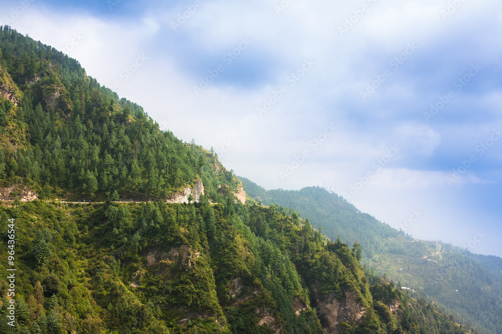 High mountain road in Himalayas