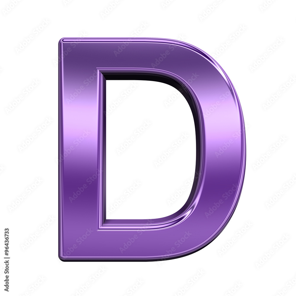 One letter from shiny purple alphabet set, isolated on white. Computer generated 3D photo rendering. One letter from shiny purple alphabet set, isolated on white. Computer generated 3D photo rendering.