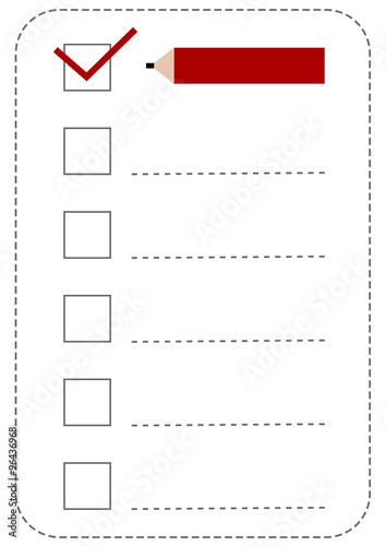 チェックリスト イラスト 赤 Stock ベクター Adobe Stock