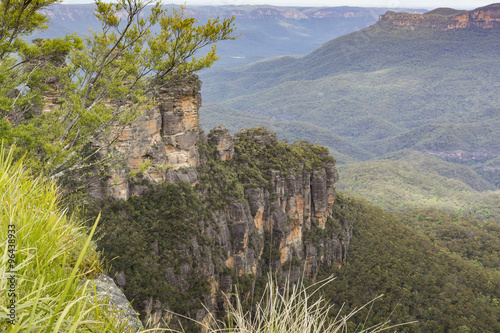 The famous Three Sisters rock formation in the Blue Mountains Na photo