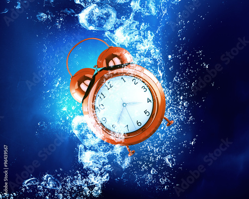 Clock under water