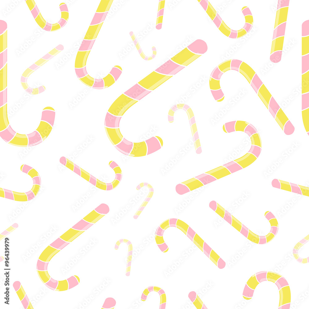 Vector seamless pattern with christmas candies on white background Vector seamless pattern with christmas candies on white background