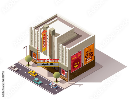 Vector isometric cinema