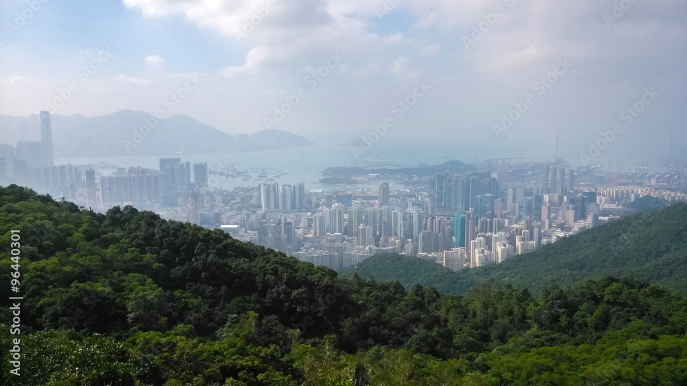 Kowloon view from Lion rock country park, Hong Kong