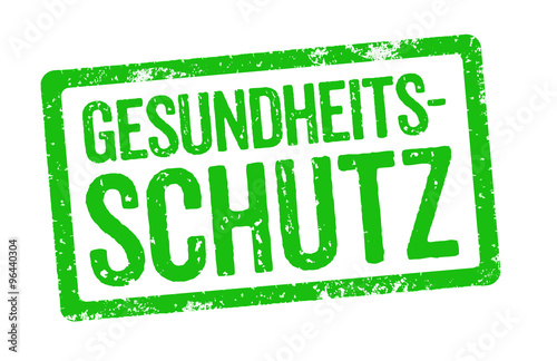 Grüner Stempel - Gesundheitsschutz