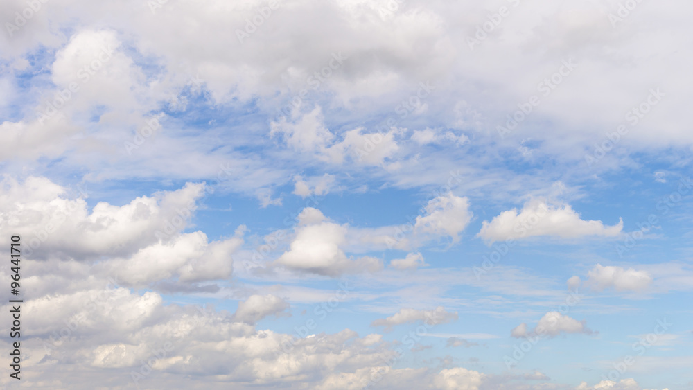 Blue sky with clouds background Blue sky with clouds background