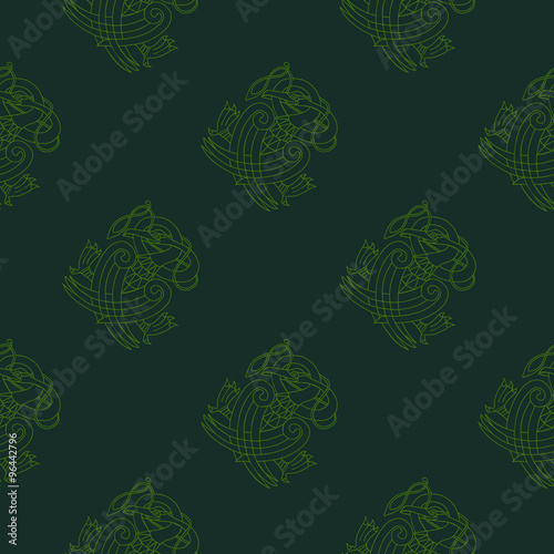Seamless background with Celtic art and ethnic ornaments for your design