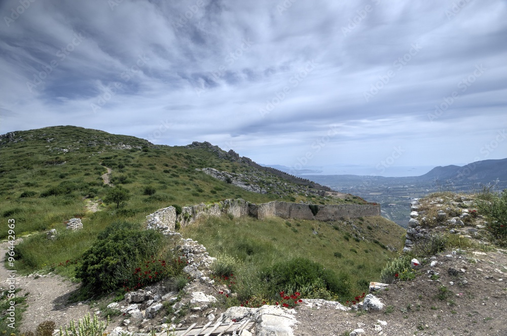 Acrocorinth in Greece Acrocorinth in Greece