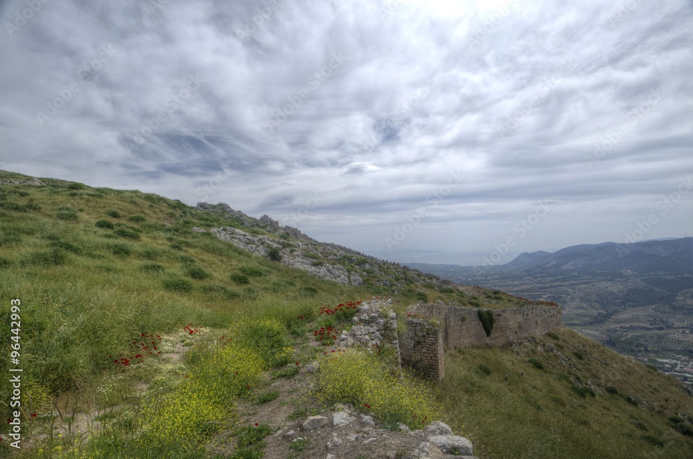 Acrocorinth in Greece