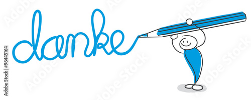 Stick Figure Series Blue