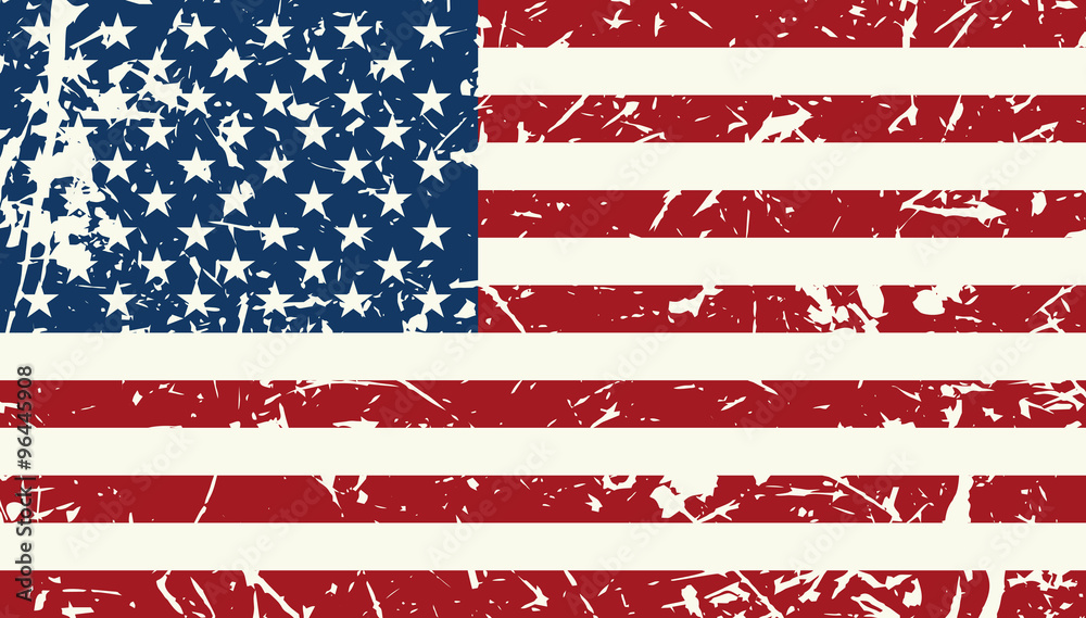 vintage american flag vector