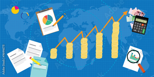 gdp gross domestic product illustration graphic financial economy background world map