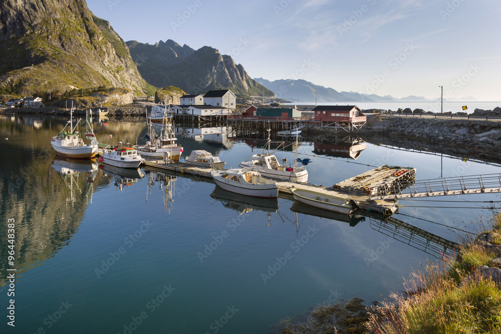 Fototapeta premium Small fishing port in the Hamnoy, Lofoten Islands, Norway