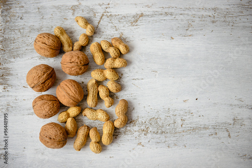 Nuts, peanut, walnut. It can be used as a background