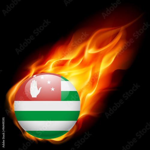 A badge in colours of Abkhazia flag