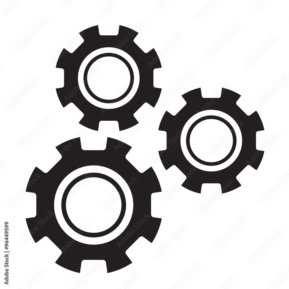 Settings vector icon. Settings vector icon.
