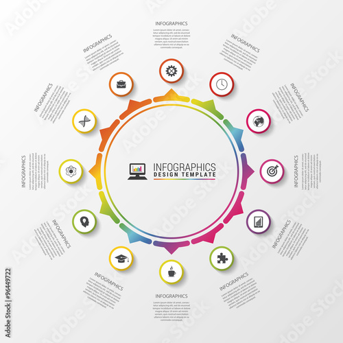 Circle infographic. Template for diagram, graph, presentation and chart. Vector illustration