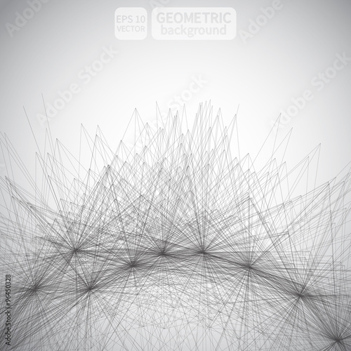 Abstract vector polygonal background. Graphic geometric modern, design style illustration. Mesh surface with poly shapes. Modern contemporary modeling. 