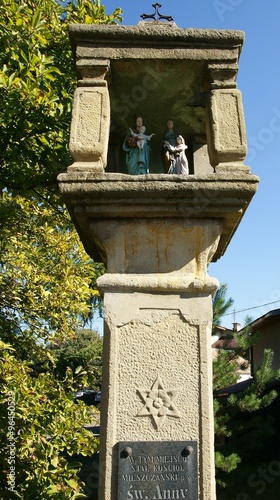 old chapel with Saint Mary statue in Kolaczyce photo