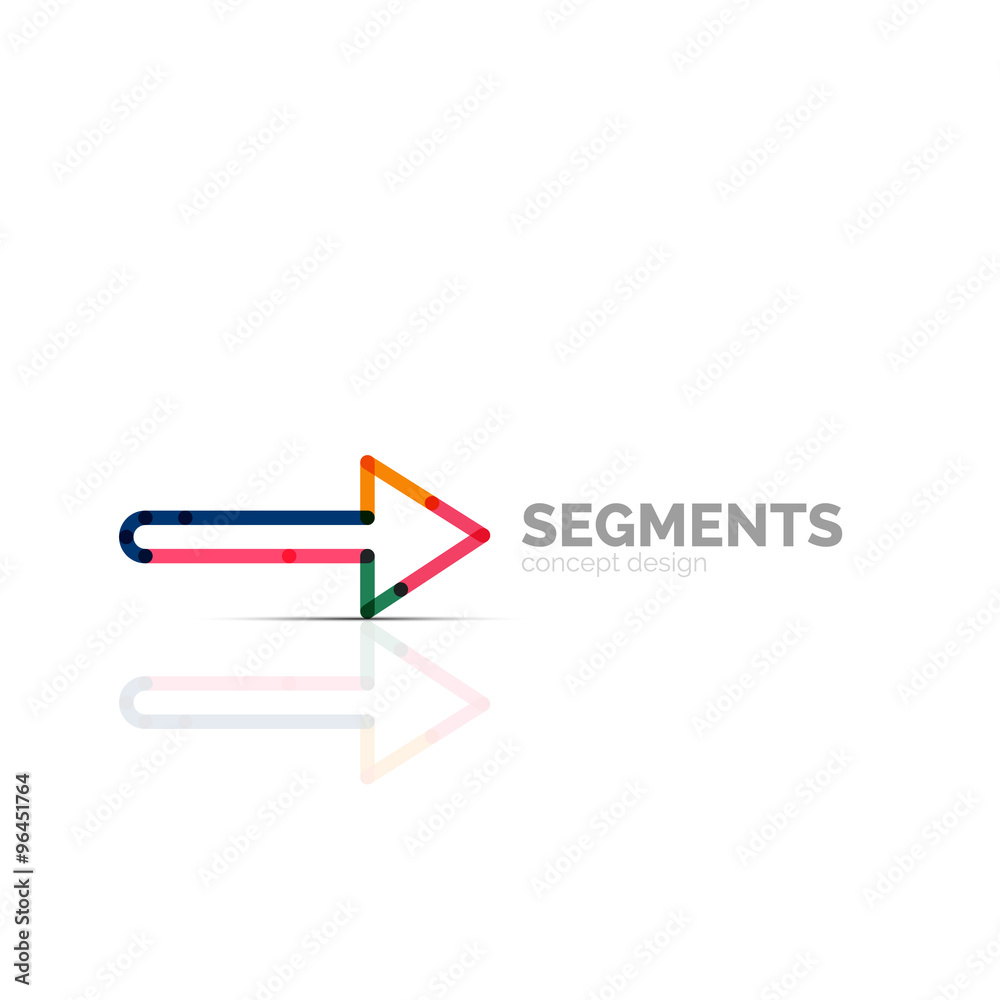 Arrow icon vector logo. Company branding element Arrow icon vector logo. Company branding element