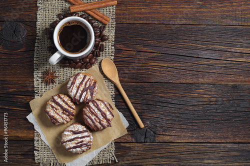 Delicious cookies and coffee