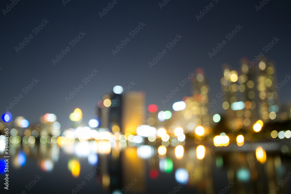 Defocused of cityscape. Bangkok, Thailand.