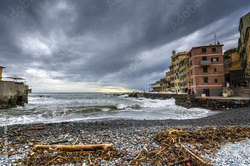 Baia di Boccadasse piccolo villaggio di pescatori, Genova photo