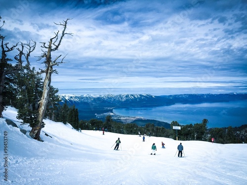 skiing at lake tahoe
