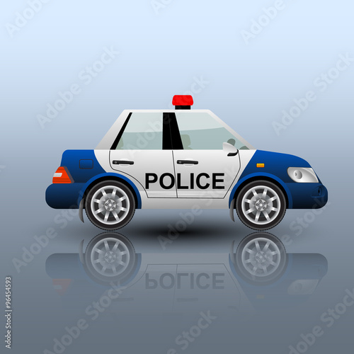 police car  icon isolated ....