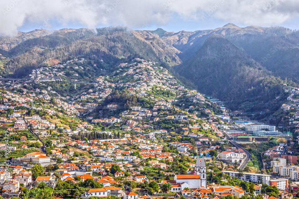 Panoramic view on Funchal - capital of Madeira