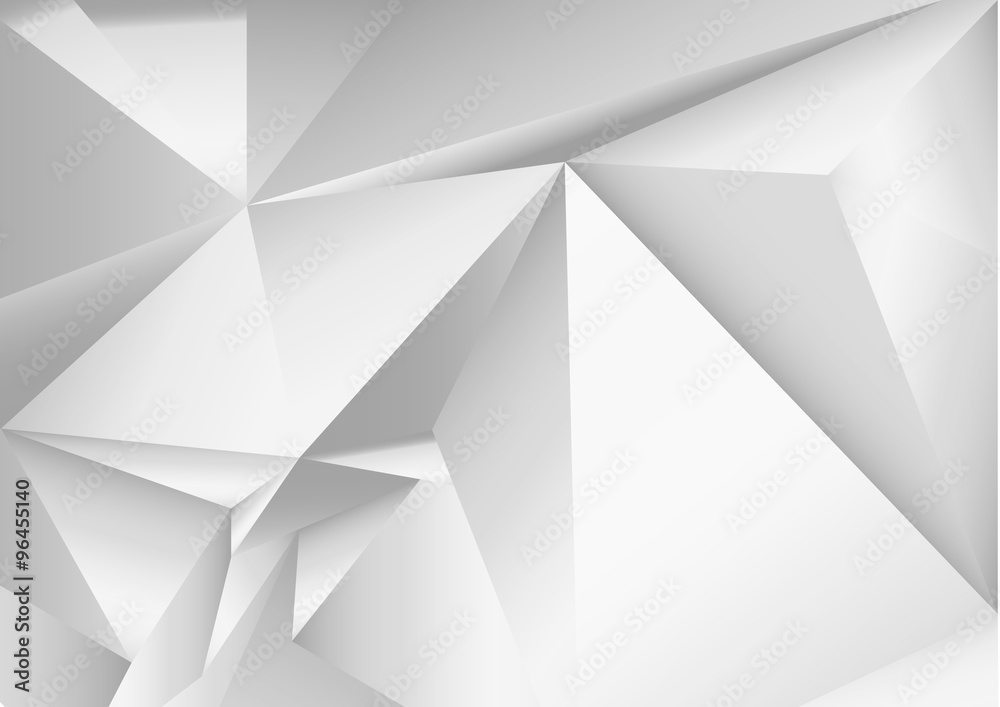 Abstract polygonal grey crystal background. Low poly vector