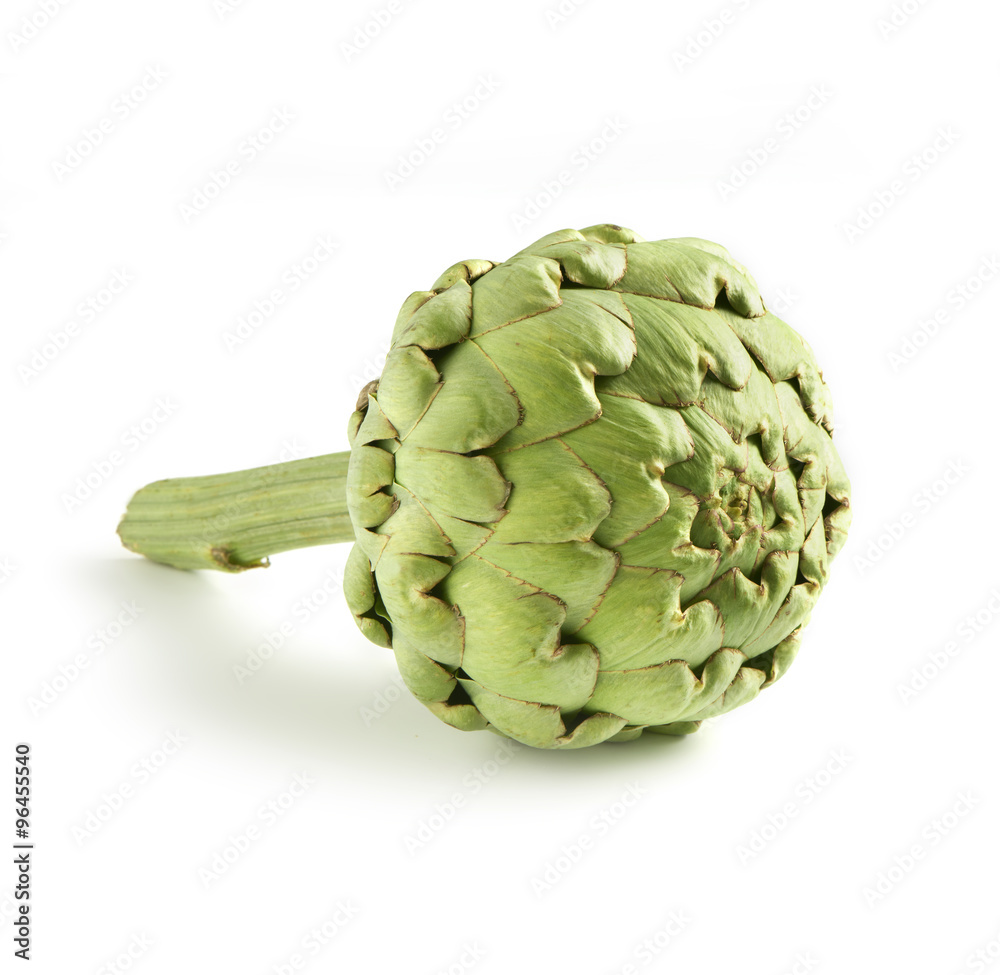 Obraz premium Single whole fresh artichoke
