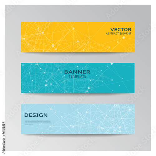 Template of banner  with abstract elements