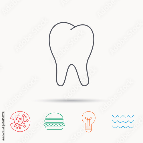 Tooth icon. Stomatology sign.