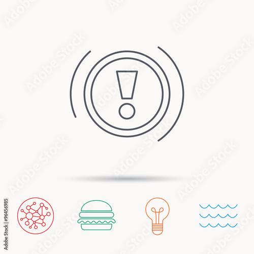 Warning icon. Dashboard sign.