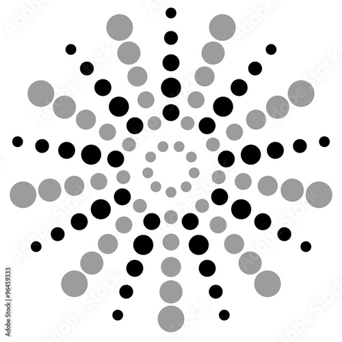 Dotted monochrome motif. abstract dotted vector element.