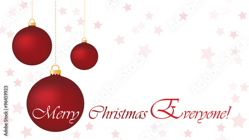 Weihnachtsbaumkugel rot - Sterne - Merry Christmas Everyone!