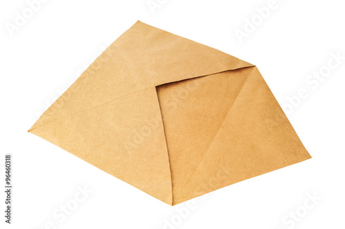isolated brown envelope