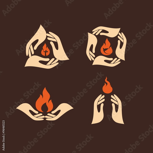 Hands and flame. The Holy Spirit in the Church