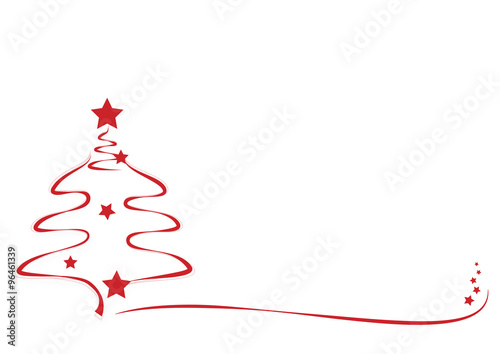 Weihnachtsbaum mti roten Sternen photo