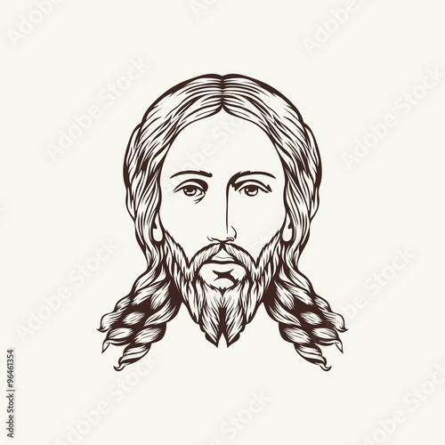 Face of Jesus hand drawn