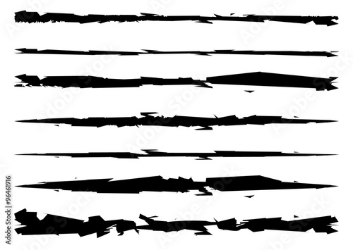 grungy, textured brush strokes, rip, scratch vector