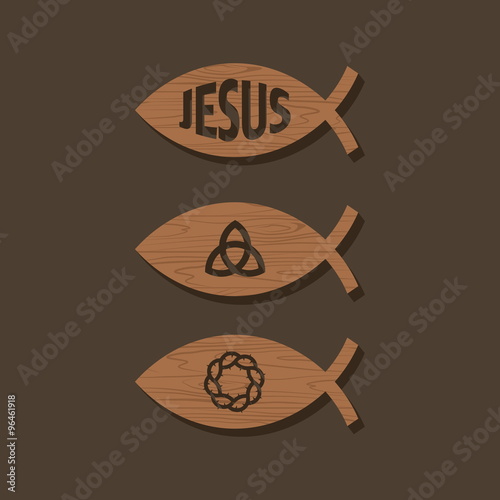 Set of Jesus fish