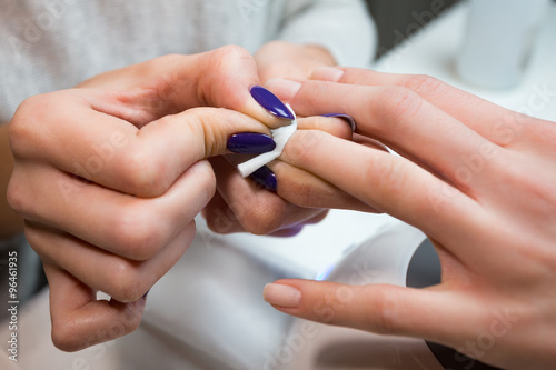 Manicure handles sterile white cotton cloth nail 