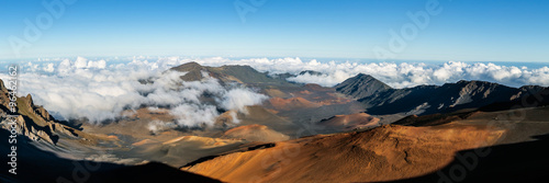 Panoramic view of Haleakala crater, Maui Hawaii 